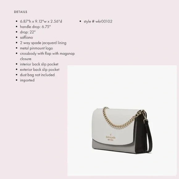 Kate Spade New York Carson Colorblock Convertible Crossbody NWT - Picture 6 of 6